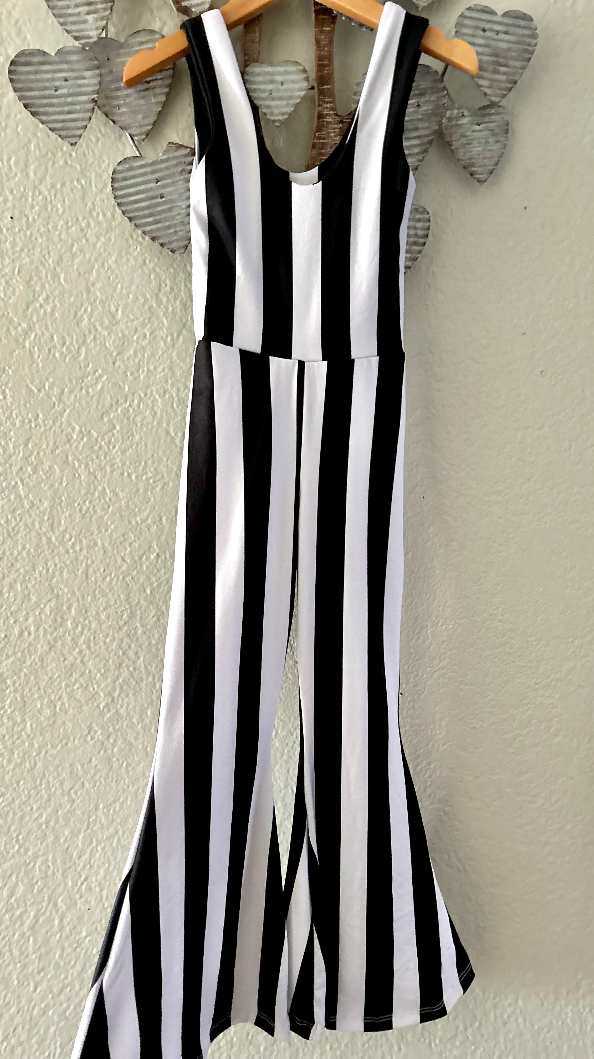 3t Flare Leg Jumper - Black & White Stripes