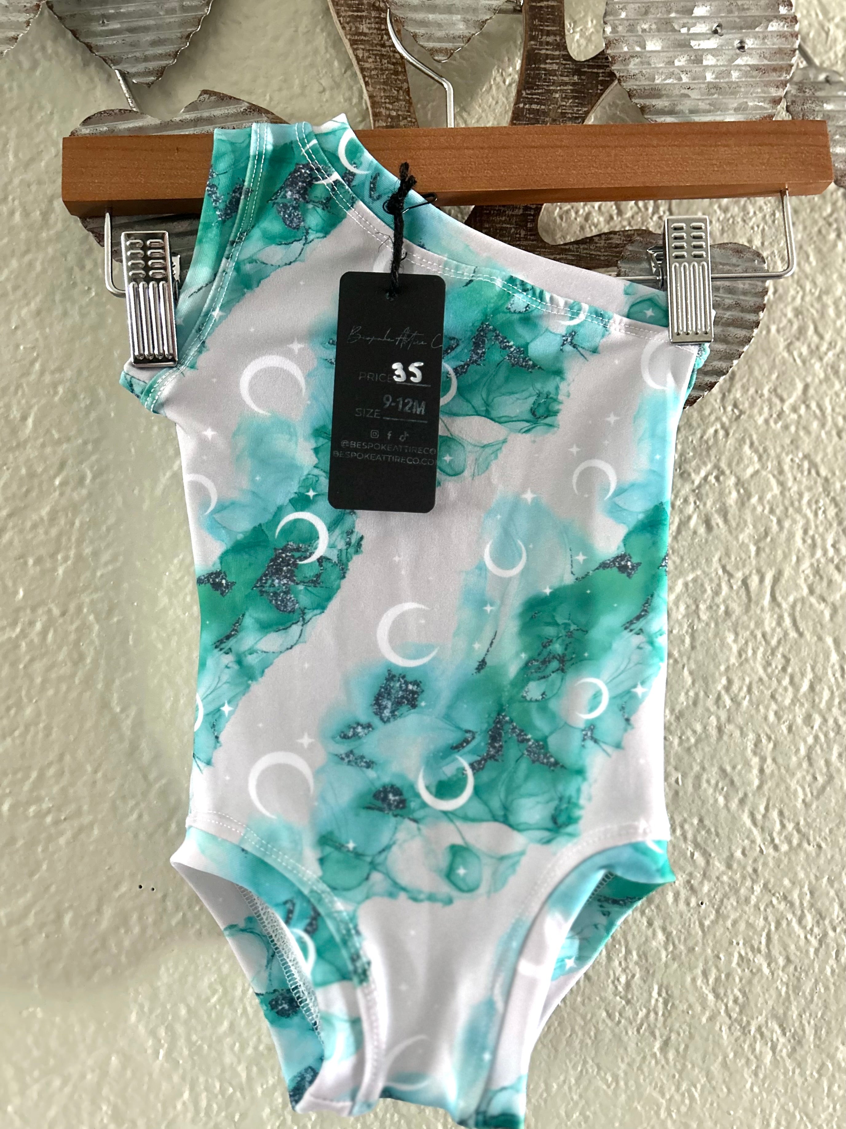 9/12m Swim Suit- Watercolor Moons